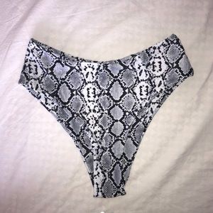 snakeskin bikini bottom